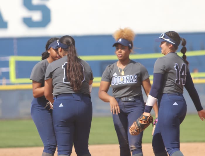 Aquinas softball Jaeya Butler profile by John Murphy 4-21-23042020233590